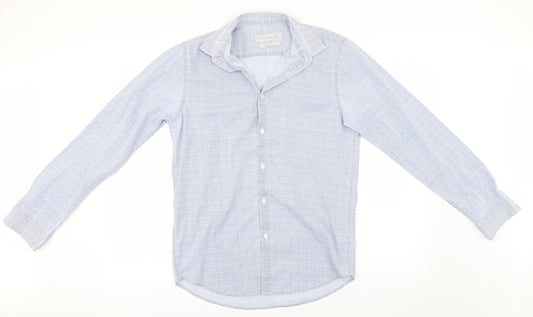 Primark Mens Blue Floral   Button-Up Size M