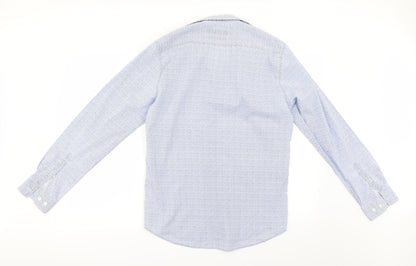 Primark Mens Blue Floral   Button-Up Size M