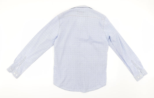 Primark Mens Blue Floral   Button-Up Size M