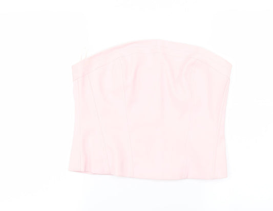 Womens UK Size 16 NEXT Pink Cropped Blouse