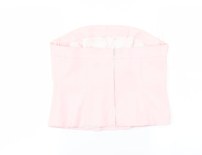 Womens UK Size 16 NEXT Pink Cropped Blouse