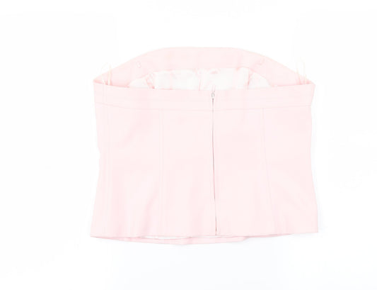 Womens UK Size 16 NEXT Pink Cropped Blouse