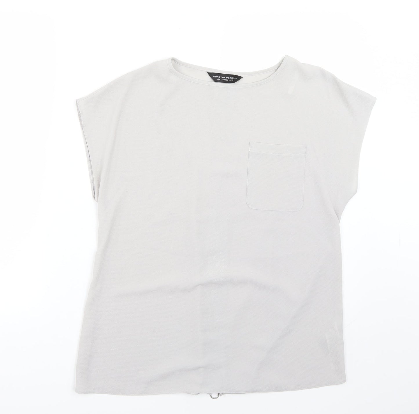Dorothy Perkins Womens Grey   Basic T-Shirt Size 10