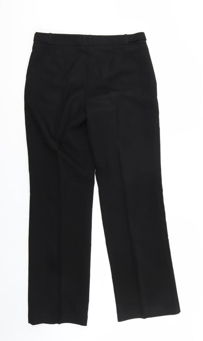 Womens UK Size 10 Peacocks Regular Fit  Black Trousers