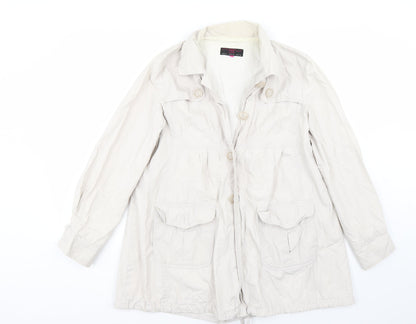 Newlook Womens White   Jacket Coat Size 10