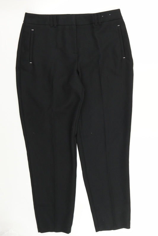 Womens UK Size 10 Dorothy Perkins Regular Fit  Black Trousers