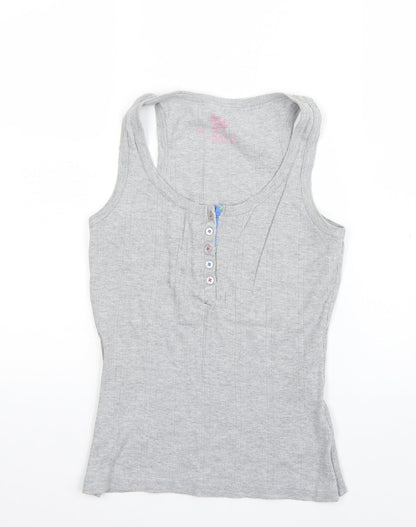 Womens UK Size 10 Love to lounge Grey Basic Tank