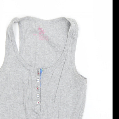 Womens UK Size 10 Love to lounge Grey Basic Tank