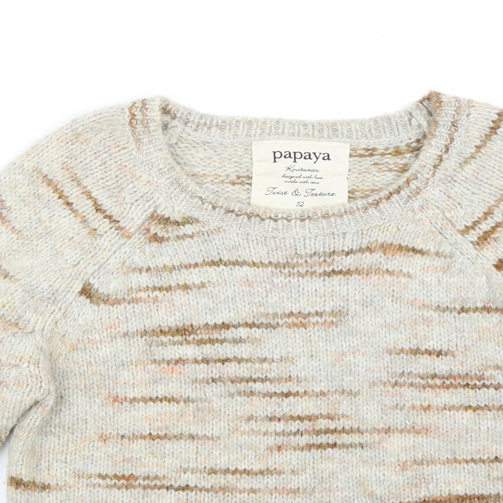 Papaya Womens Beige   Pullover Jumper Size 12