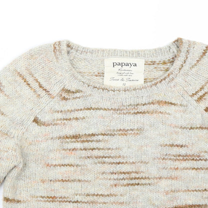 Papaya Womens Beige   Pullover Jumper Size 12