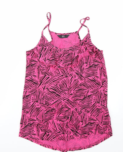 F&F Womens Pink Animal Print  Basic Tank Size 14