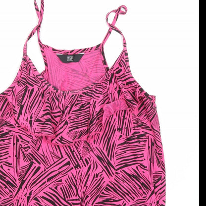 F&F Womens Pink Animal Print  Basic Tank Size 14
