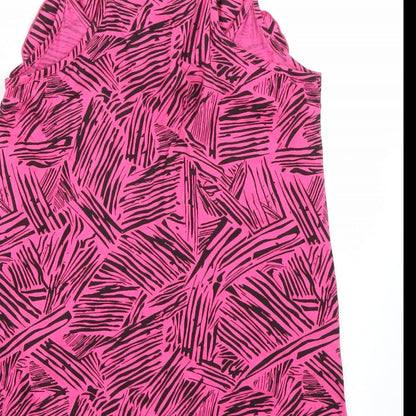 F&F Womens Pink Animal Print  Basic Tank Size 14