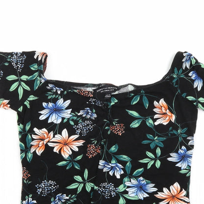 Womens UK Size 12 Dorothy Perkins Black Basic T-Shirt