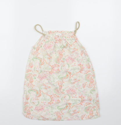 NEXT Girls White Floral  Basic T-Shirt Size 6 Years