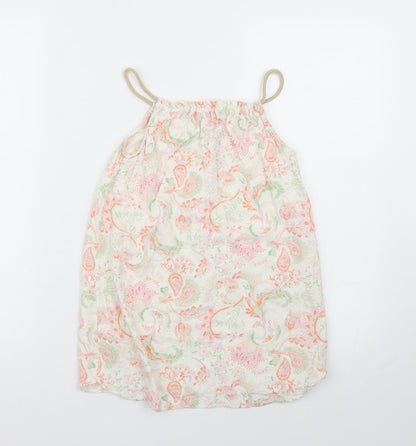 NEXT Girls White Floral  Basic T-Shirt Size 6 Years