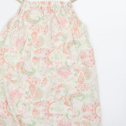 NEXT Girls White Floral  Basic T-Shirt Size 6 Years