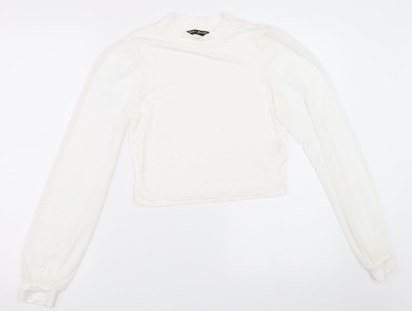 Womens UK Size M Select Ivory Basic Blouse