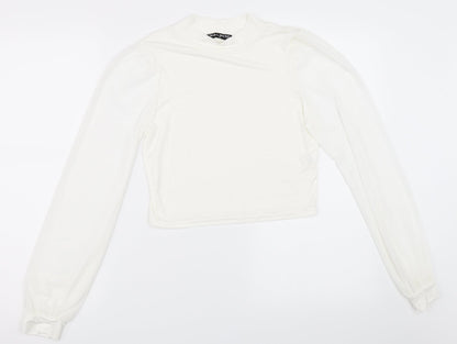 Womens UK Size M Select Ivory Basic Blouse