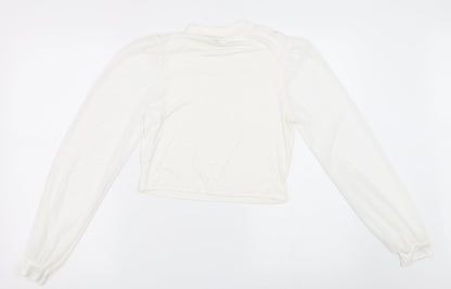 Womens UK Size M Select Ivory Basic Blouse