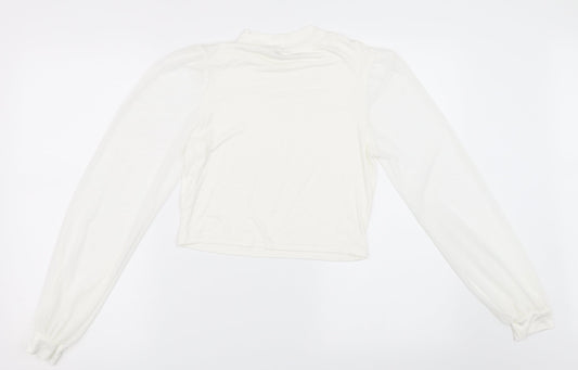 Womens UK Size M Select Ivory Basic Blouse