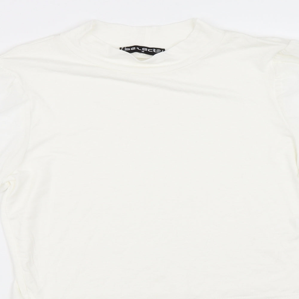 Womens UK Size M Select Ivory Basic Blouse