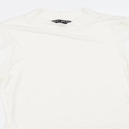 Womens UK Size M Select Ivory Basic Blouse