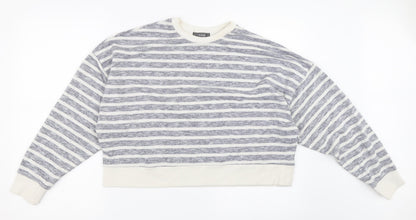 Primark Womens Blue Striped  Pullover Sweatshirt Size 14