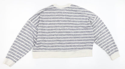 Primark Womens Blue Striped  Pullover Sweatshirt Size 14