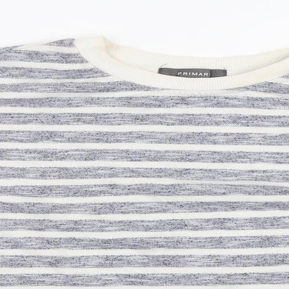Primark Womens Blue Striped  Pullover Sweatshirt Size 14