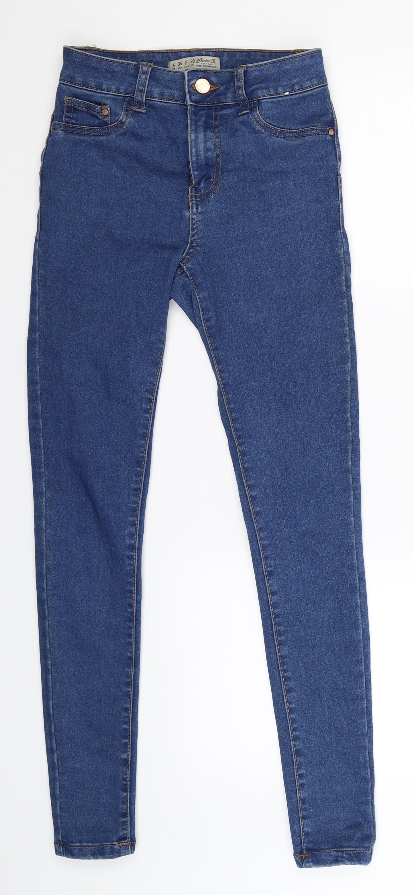 Denim Co Womens Blue  Denim Skinny Jeans Size 6 L29 in