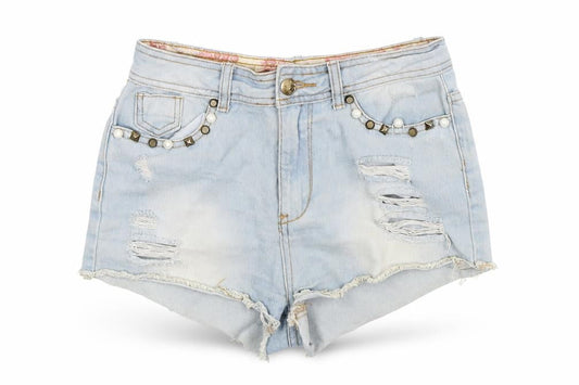 Womens UK Size 8 Denim Co Extra-Slim Fit Hot Pants Shorts