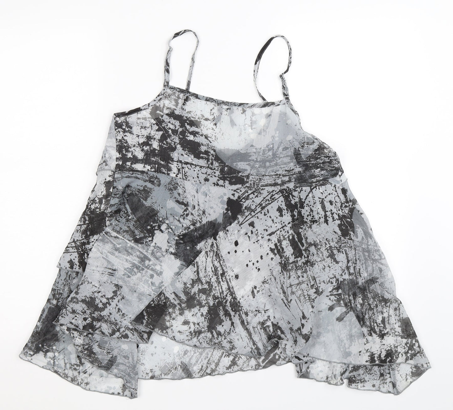 Womens UK Size 12 NEXT Grey Basic Blouse