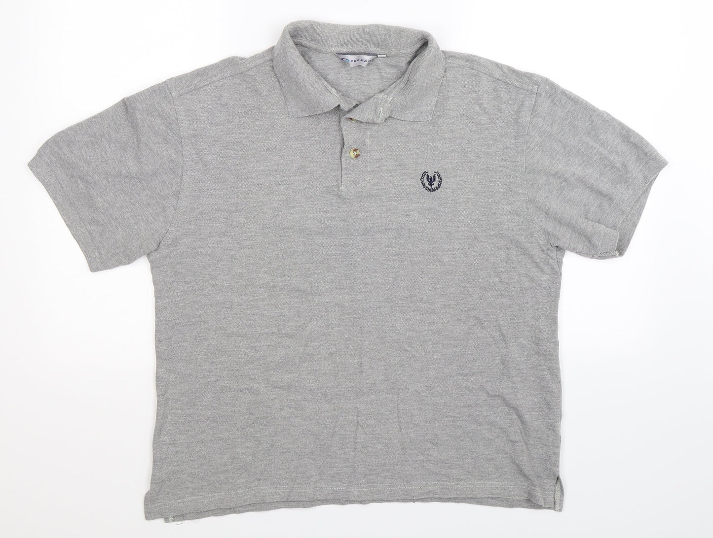 Freeport Mens Grey    Polo Size L