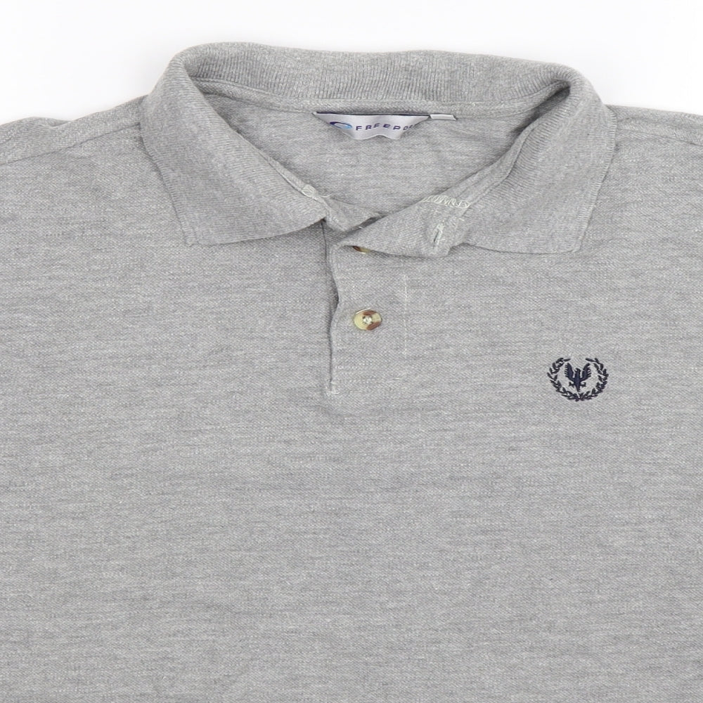 Freeport Mens Grey    Polo Size L