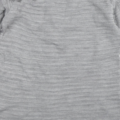 Boohoo Womens Grey  Knit Cardigan Jumper Size M