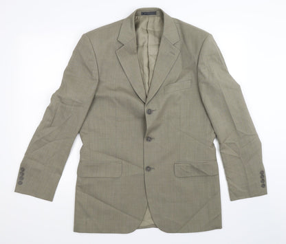 Mens UK Size 38 BHS Regular Green Suit Jacket