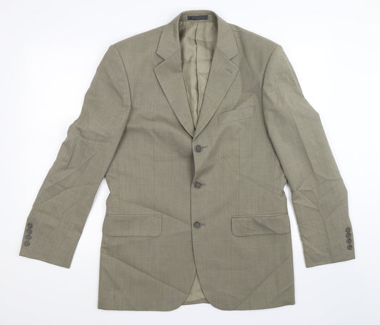 Mens UK Size 38 BHS Regular Green Suit Jacket