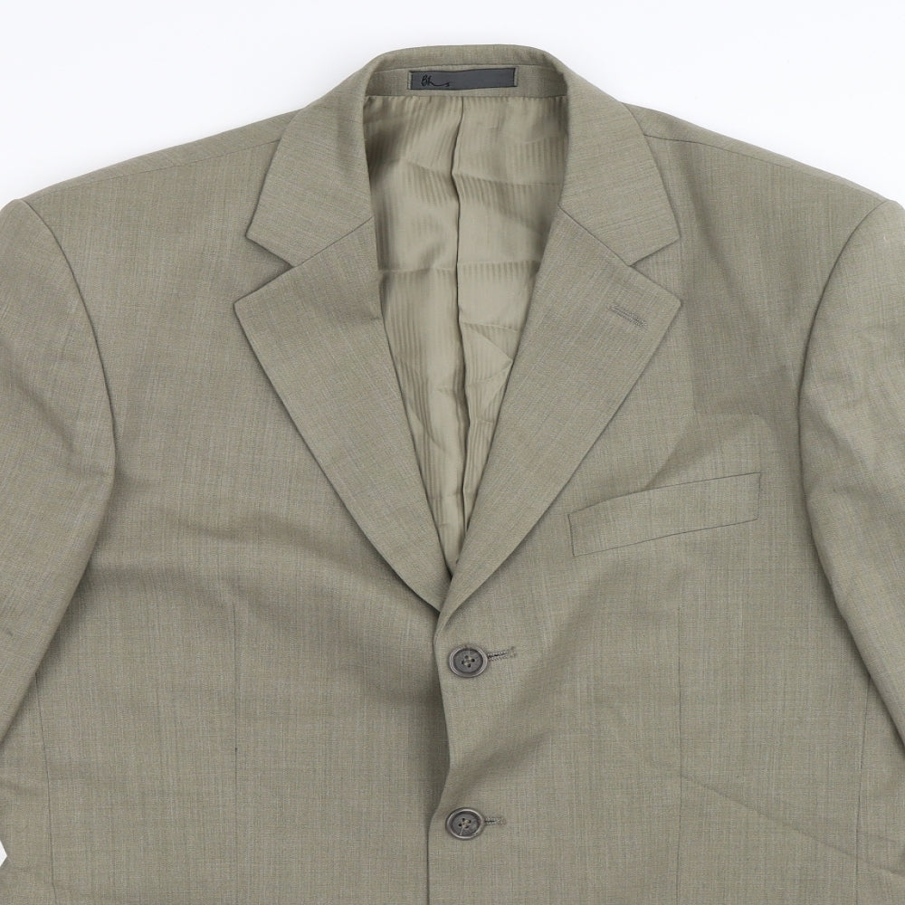 Mens UK Size 38 BHS Regular Green Suit Jacket