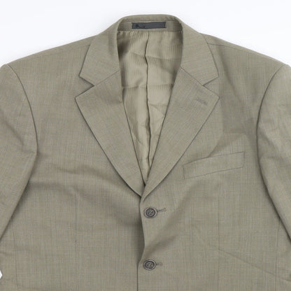 Mens UK Size 38 BHS Regular Green Suit Jacket