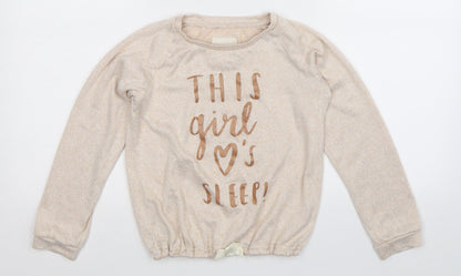 TU Girls Beige  Knit Pullover Jumper Size 10-11 Years