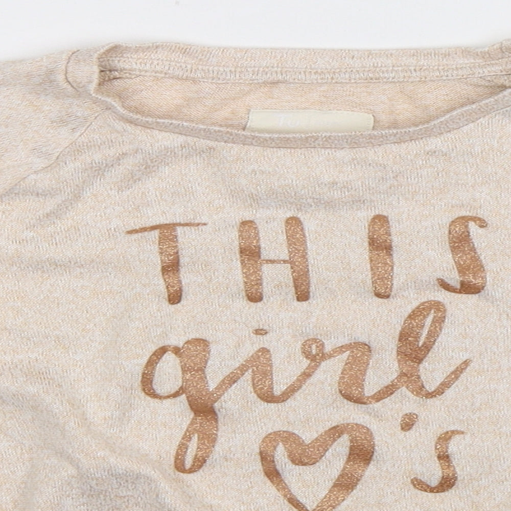 TU Girls Beige  Knit Pullover Jumper Size 10-11 Years