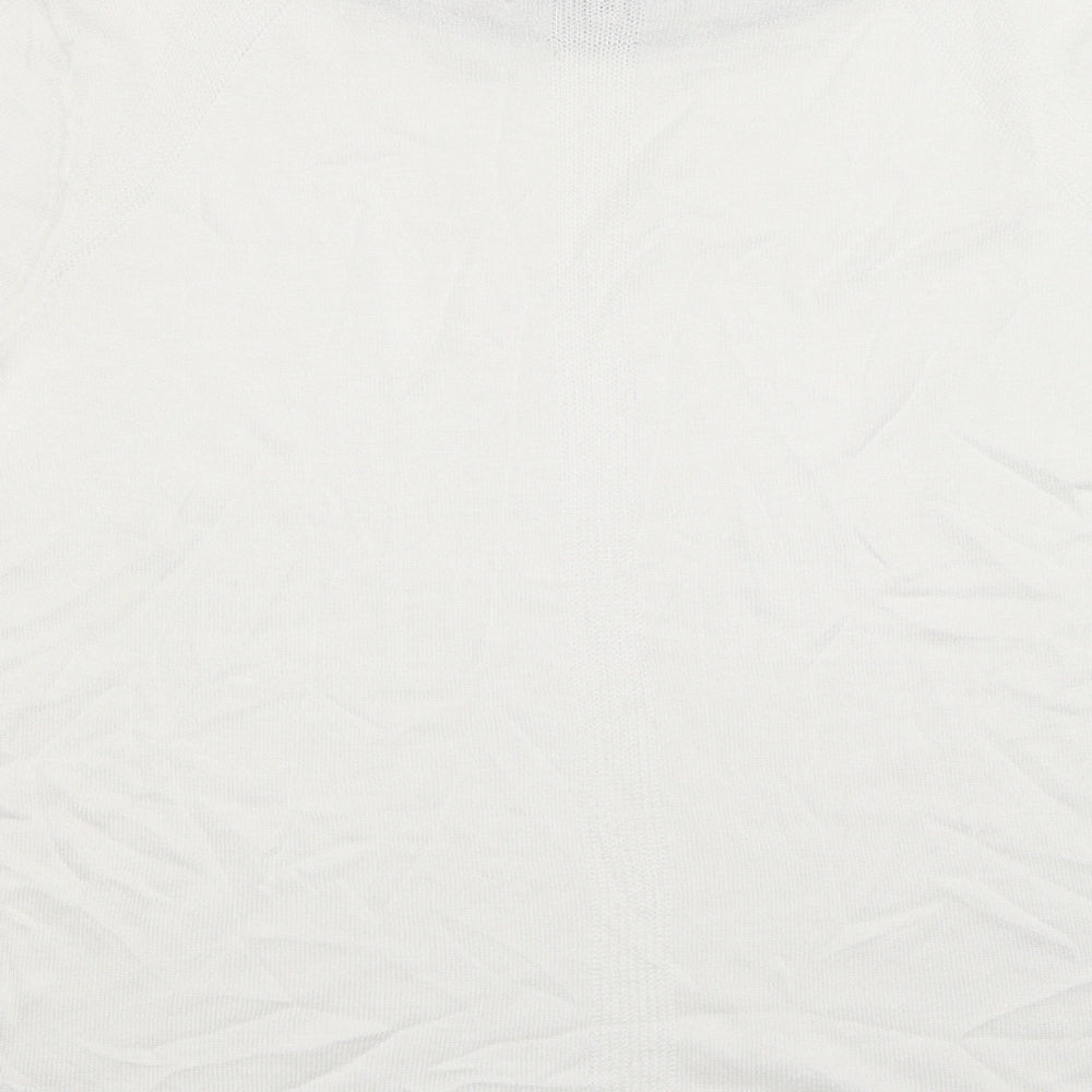 Next Womens White  Knit Pullover Jumper Size 8