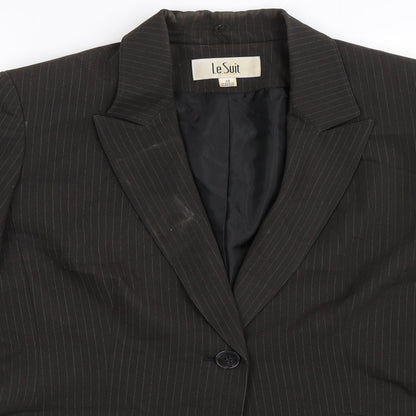 Womens UK Size 10 Le Suit Regular Black Suit Jacket