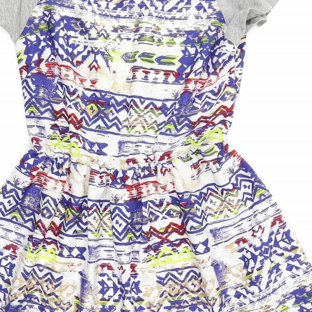 Atmosphere Womens Multicoloured Geometric  Fit & Flare  Size 8