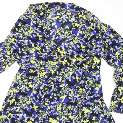 Womens UK Size 8 M&S Multicoloured Wrap Blouse