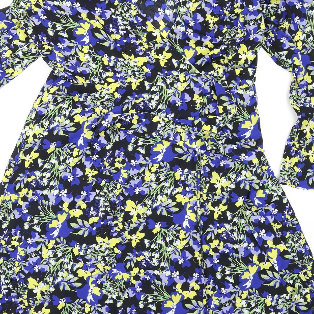 Womens UK Size 8 M&S Multicoloured Wrap Blouse