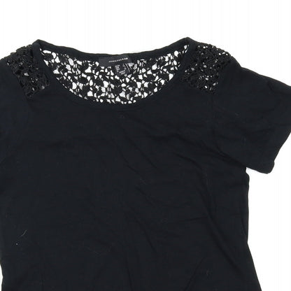 Womens UK Size 6 Atmosphere Black Basic T-Shirt