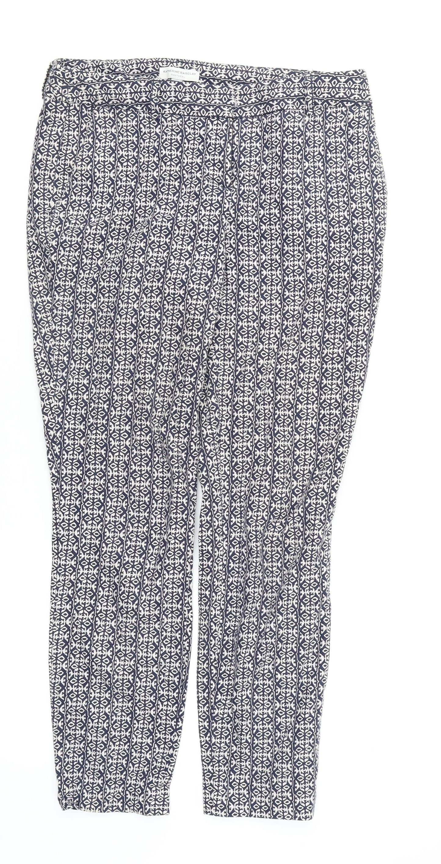 Katherine Barclay Womens Multicoloured Geometric  Dress Pants Trousers Size 6