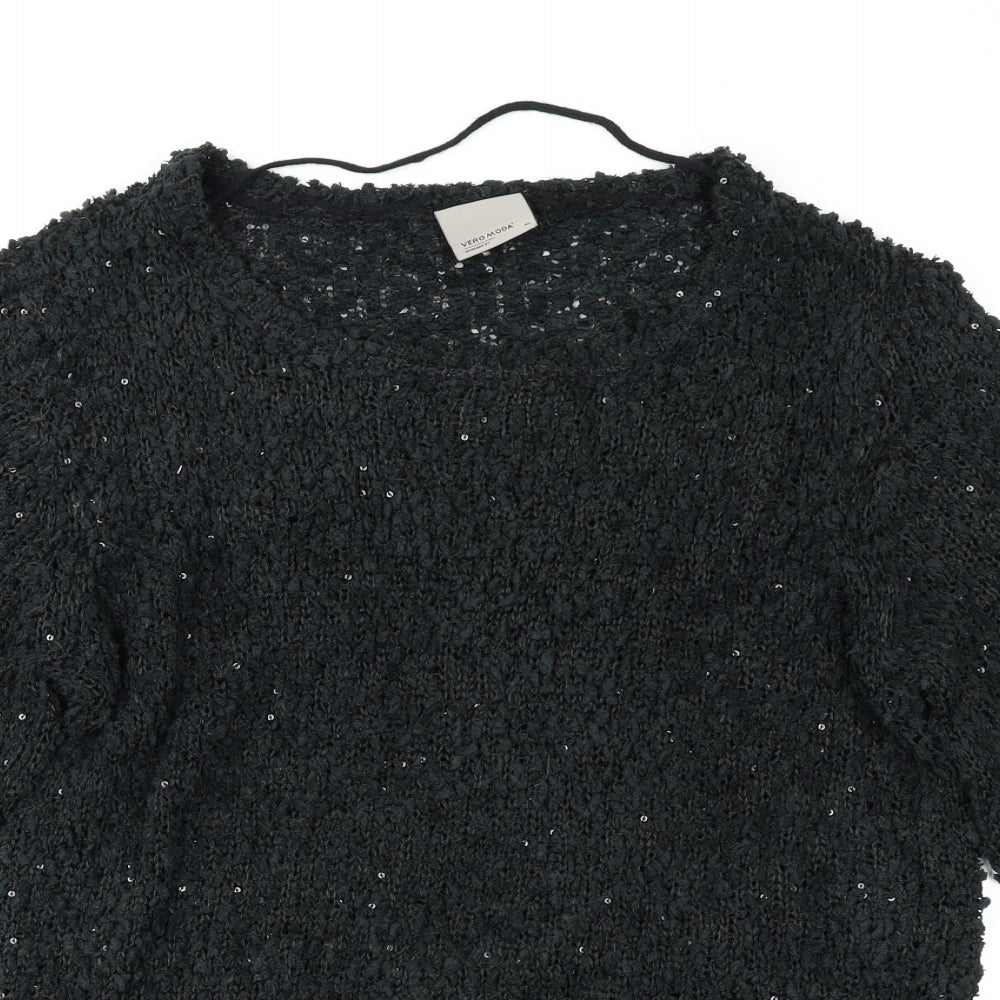 VERO MODA Womens Black   Pullover Jumper Size XL